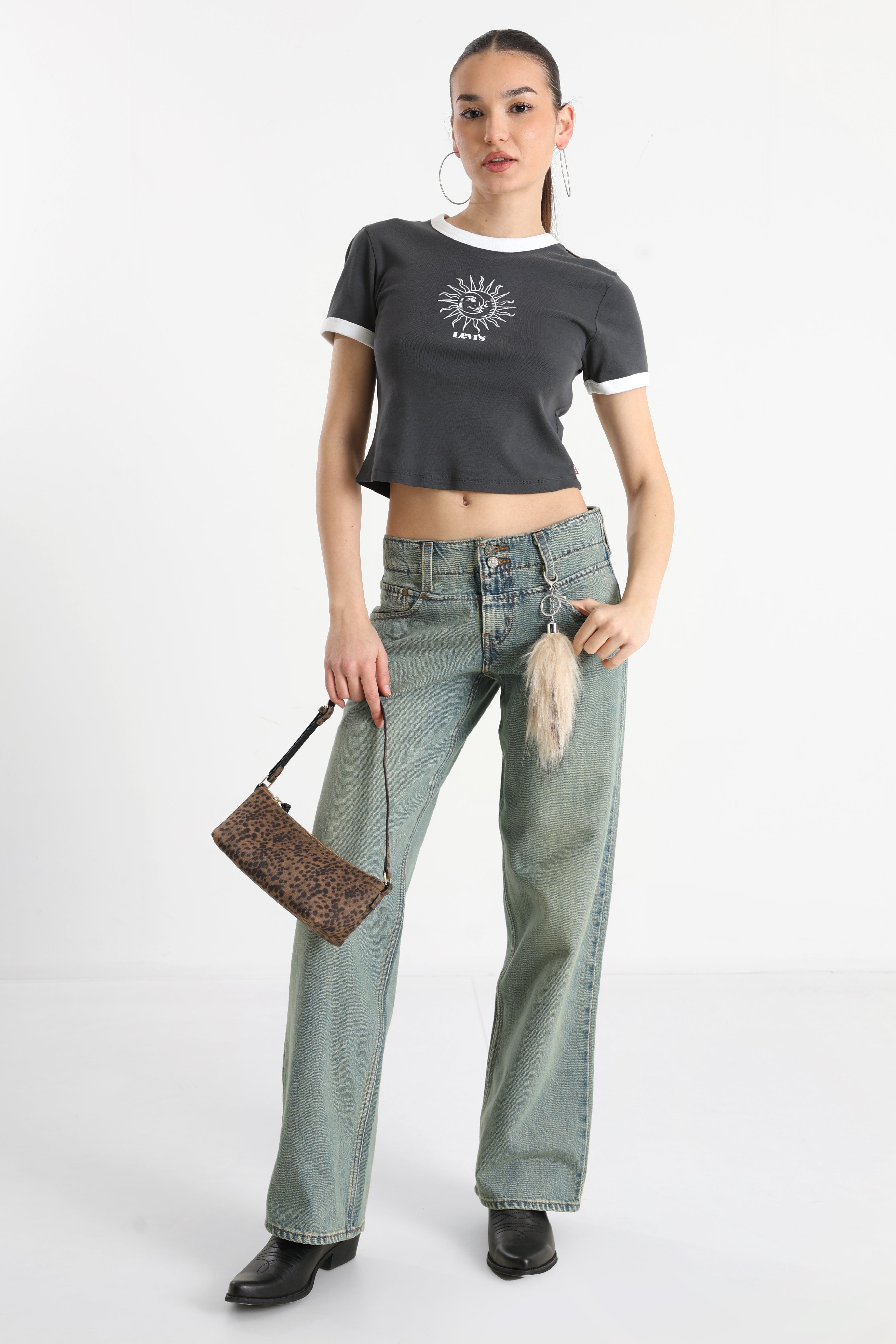 Crop T-Shirt - Anthracite