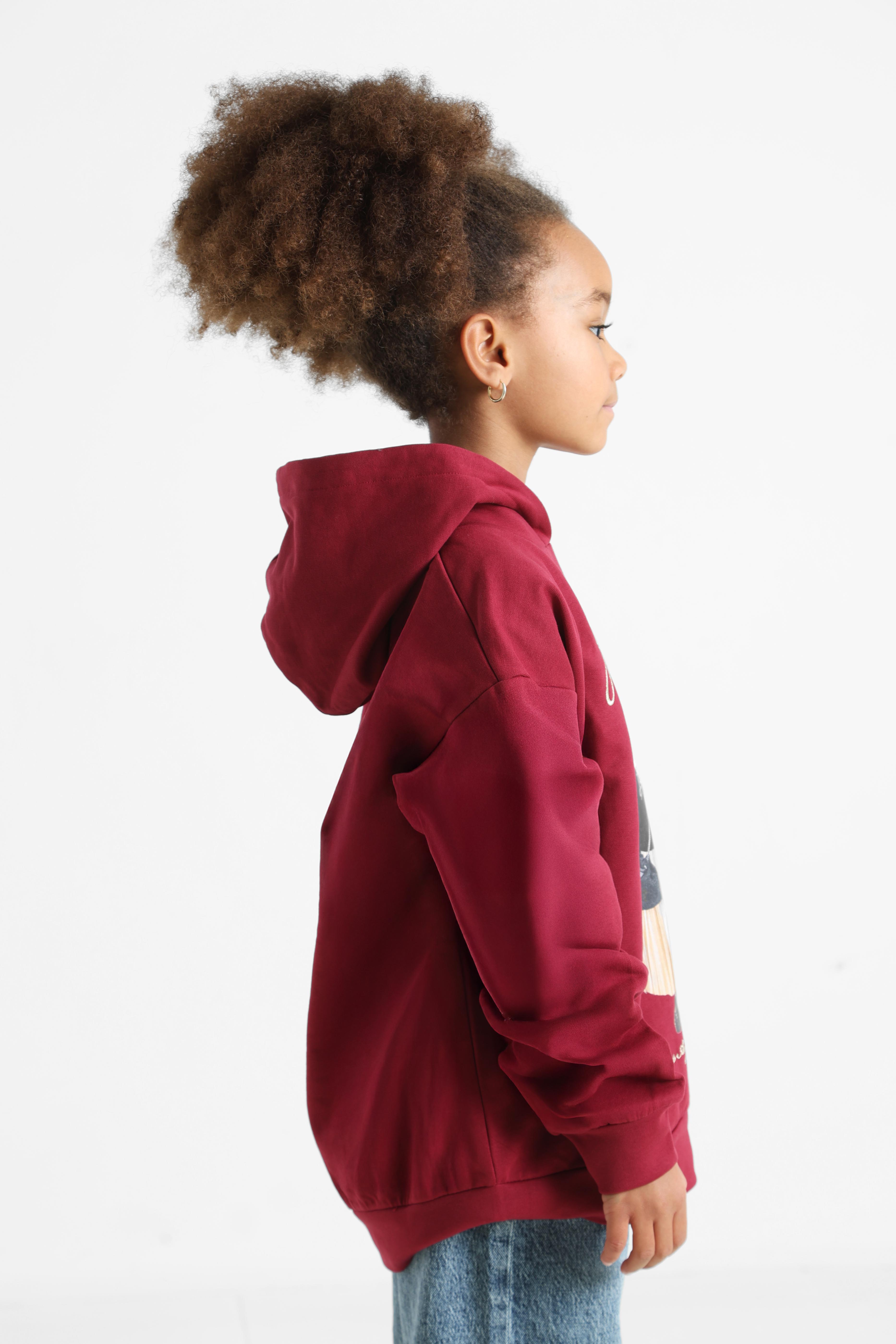 Oversize Kapuzensweatshirt - Ballroom Red