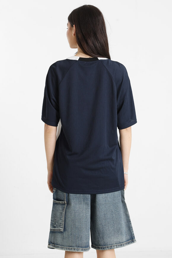 Mesh Oversize T-Shirt - Marineblau