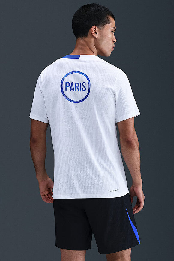 Paris Saint-Germain Strukturiertes T-Shirt - White + Hyper Royal