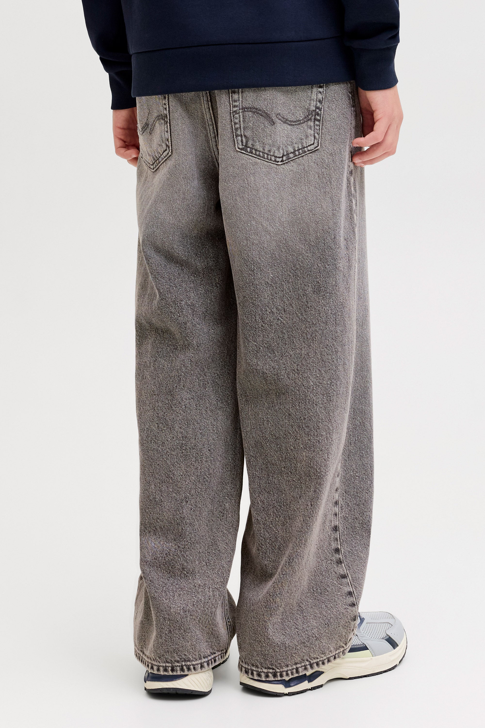 JJIDAVE Wide Fit Jeans - Grey Denim