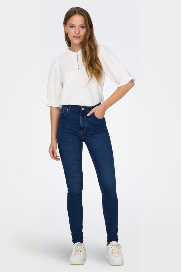 Druna High Waist Skinny Jeans L32 - Dark Medium Blue