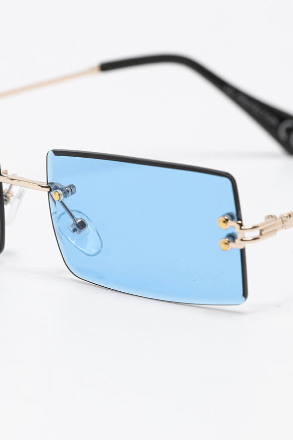 Sonnenbrille - Goldfarbe + Blau