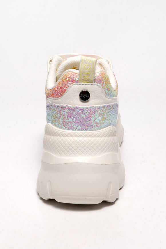 Vegan Bliss One Glam Plateau Sneaker - White + Pink Mermaid
