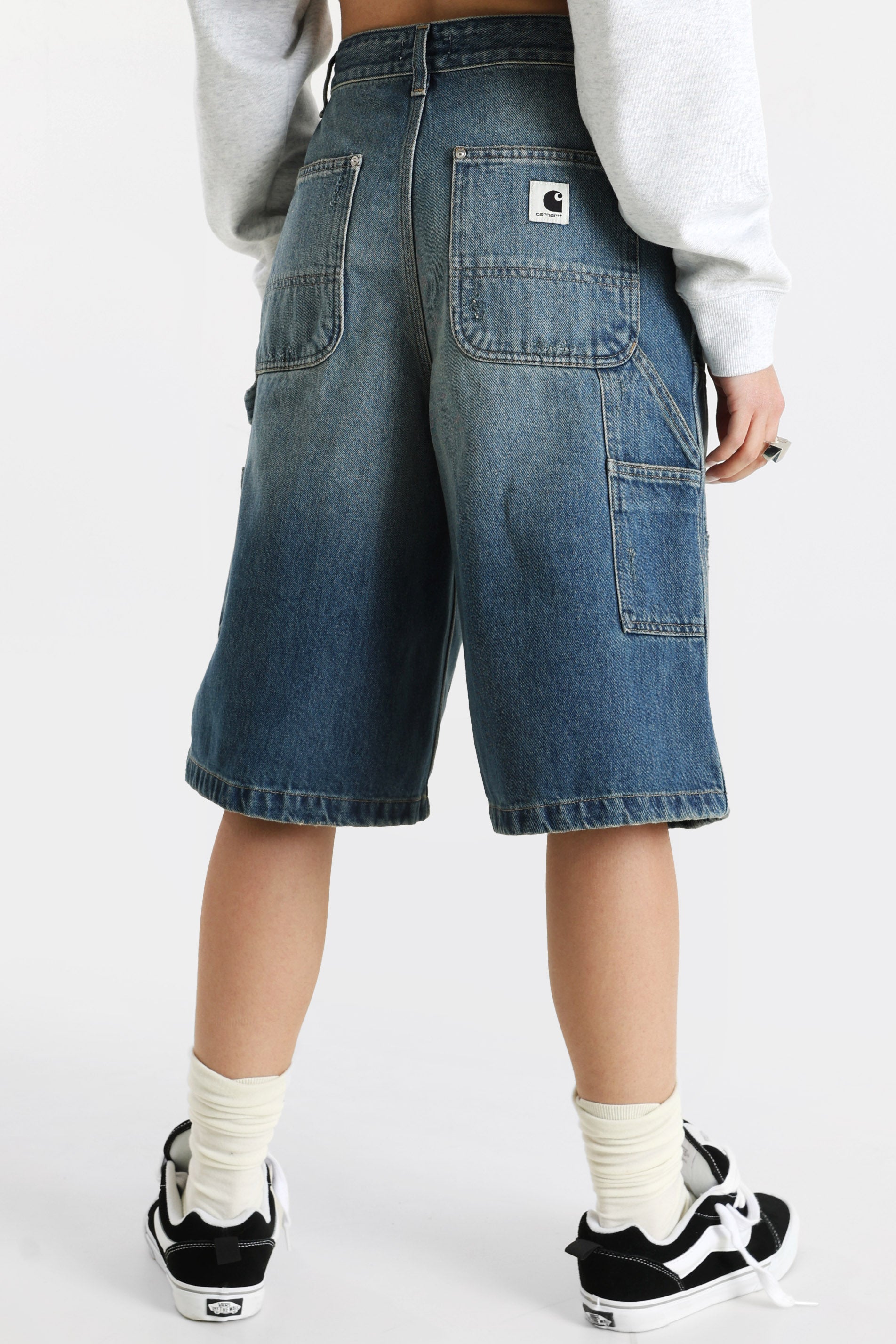 Nixon Double Knee Jeansshorts - Blue Washed