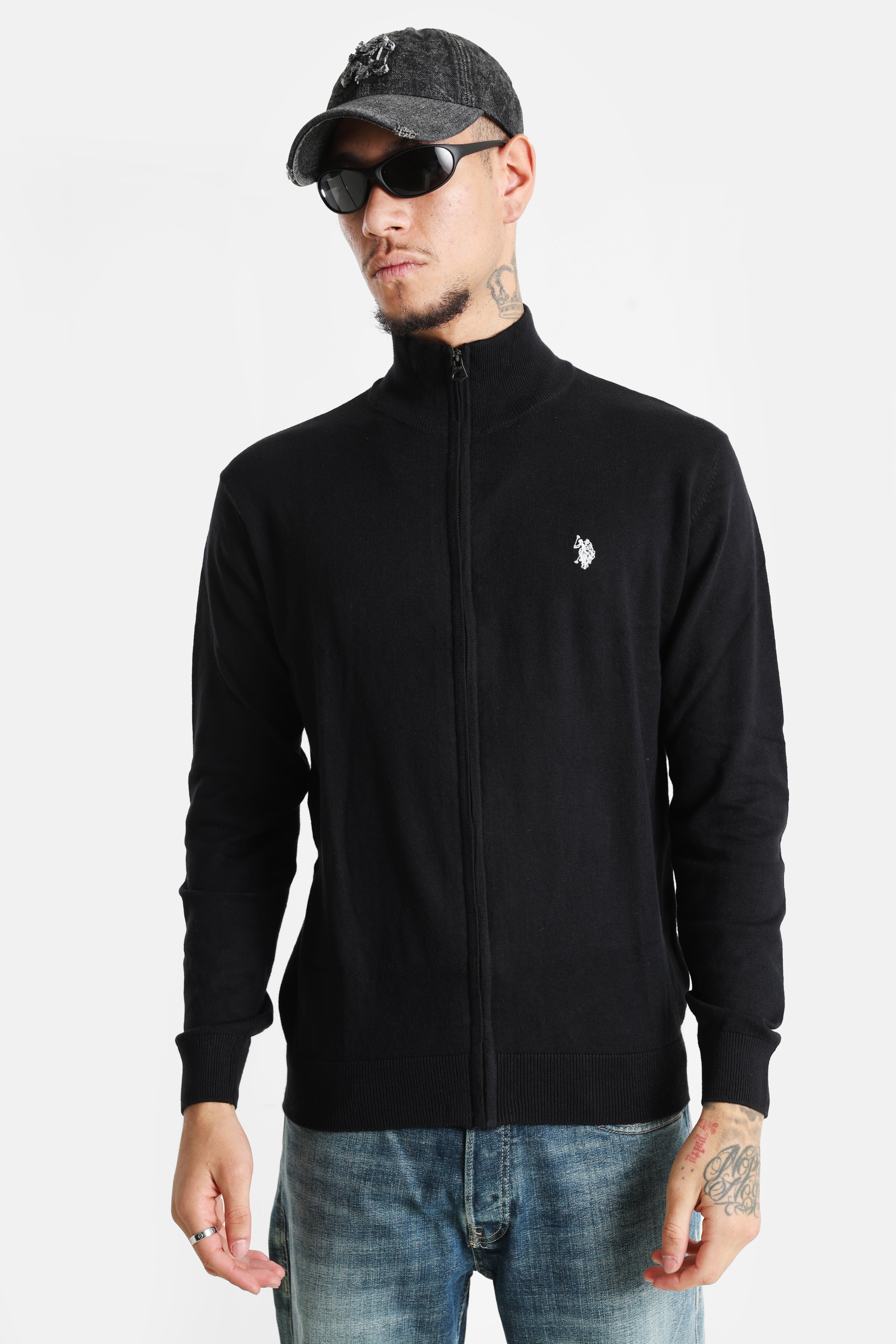 Leo Feinstrickjacke - Black