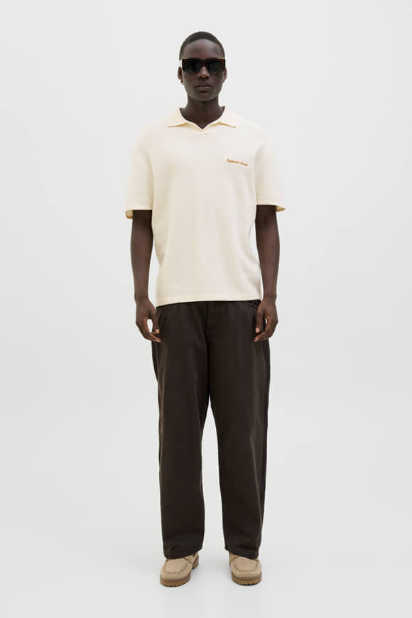 JORNORREBRO Strick Poloshirt - Sea Salt