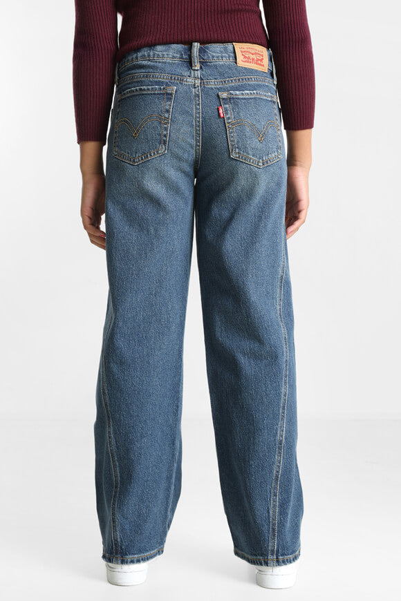 Wide Leg Jeans - Medium Blue Denim