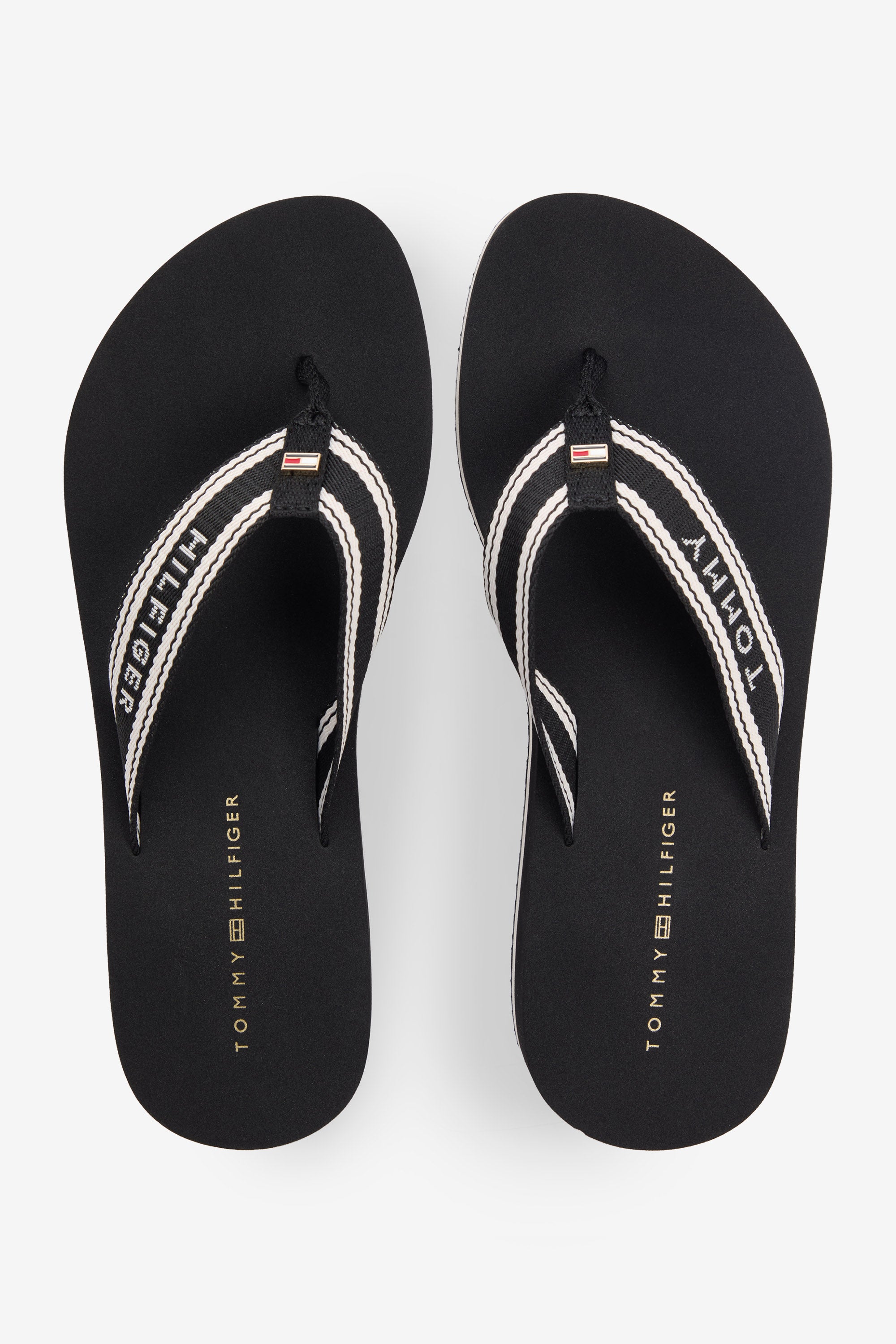 Flip Flops mit Keilabsatz - Black