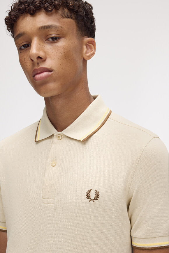 Twin Tipped Poloshirt - Oatmeal