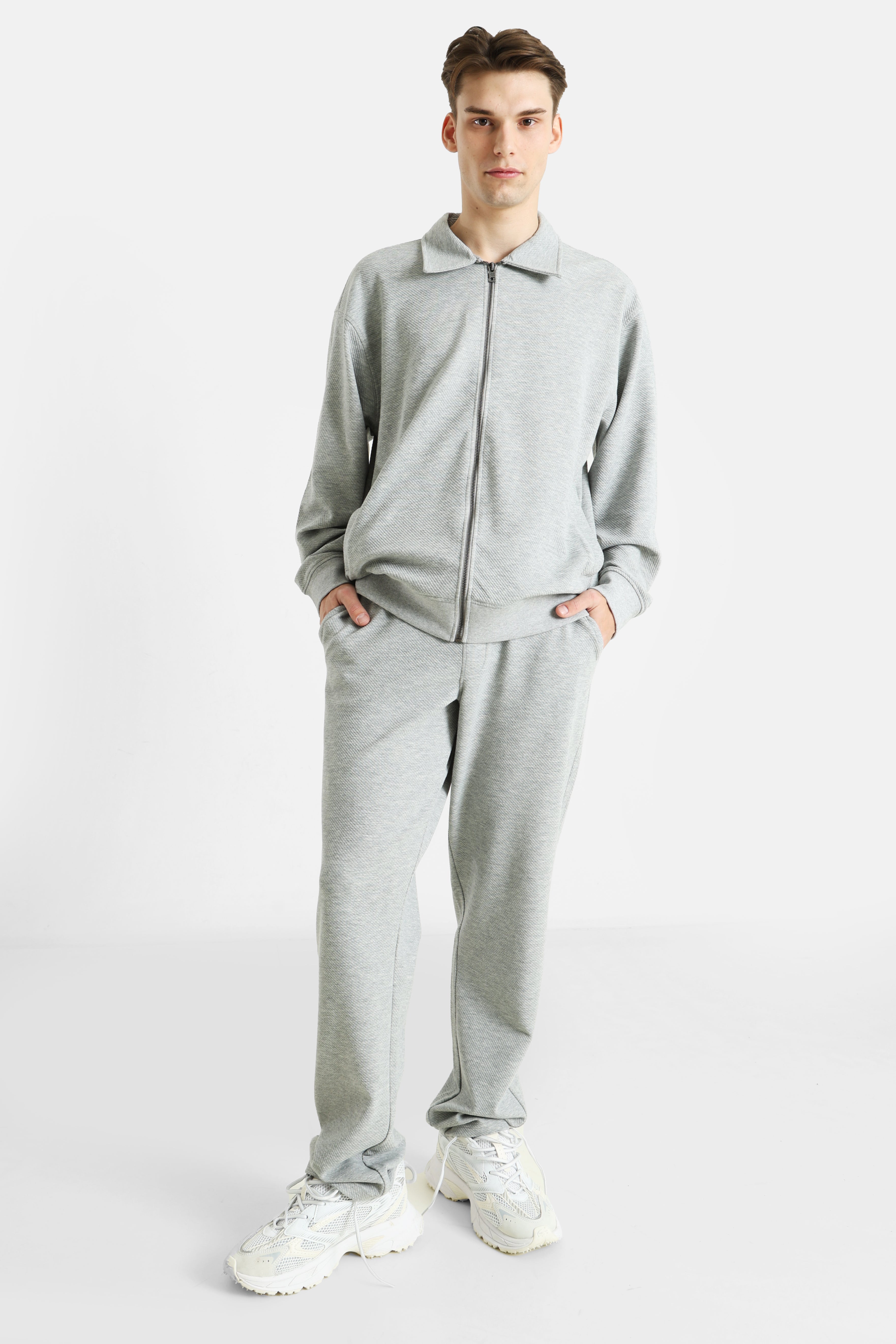 RRLEE Trainingsjacke - Light Grey Melange