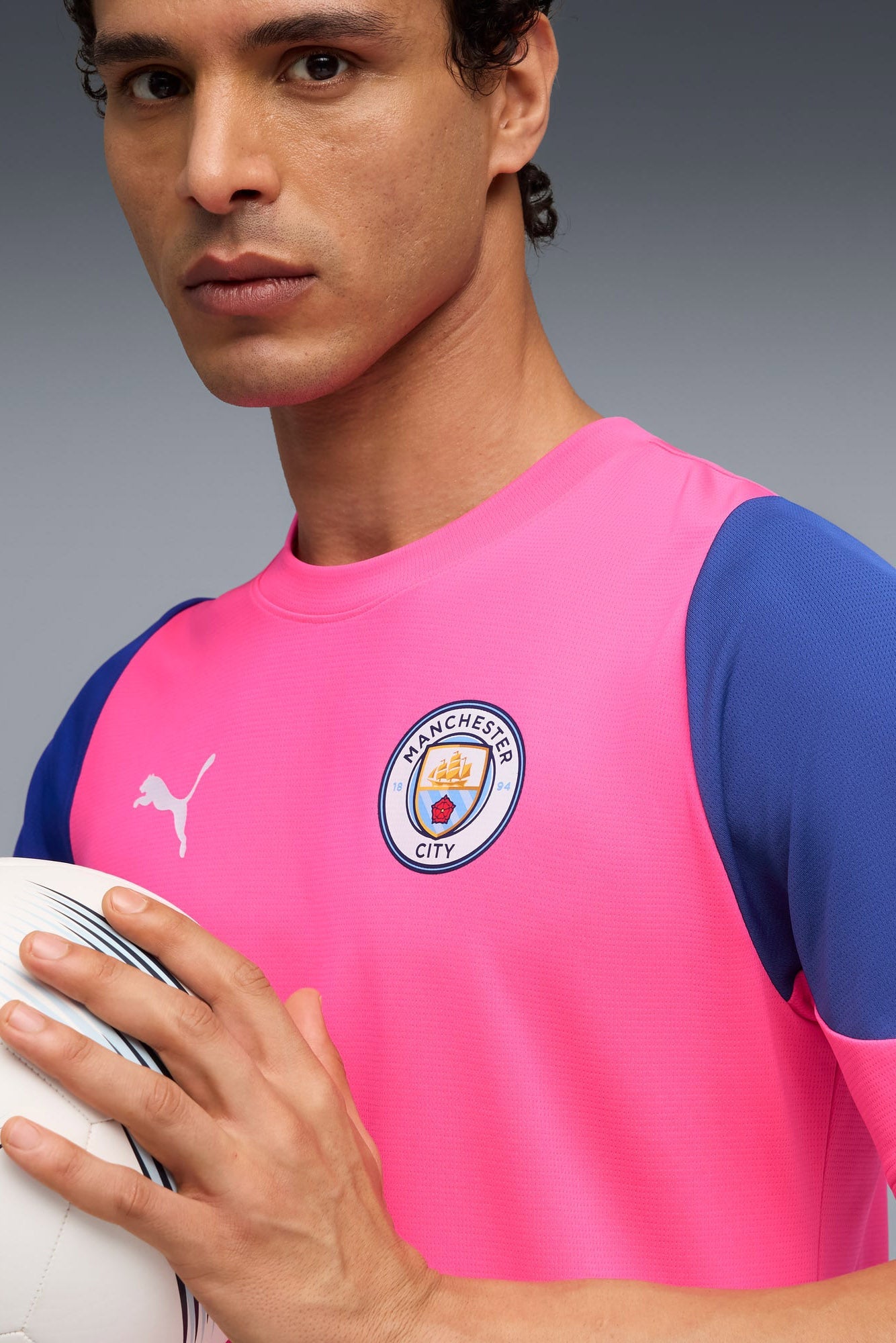 Manchester City Mesh T-Shirt - Fluro Pink