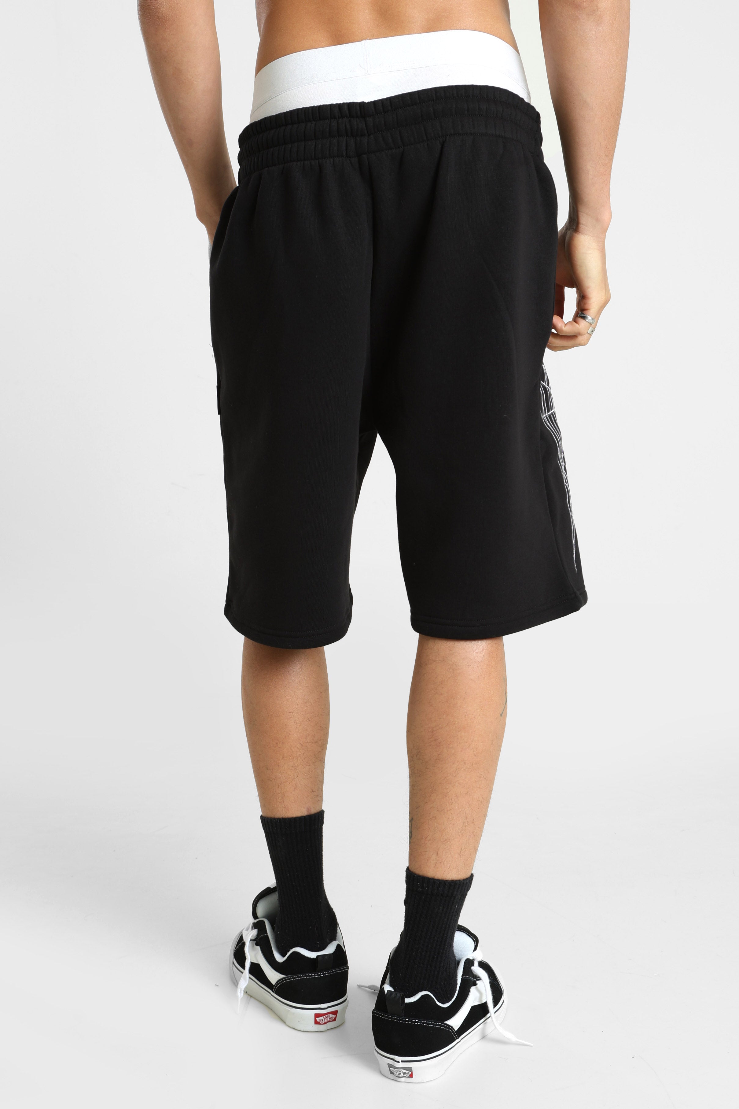 Sweatshorts - Black + Dawn Blue + Festival Bloom