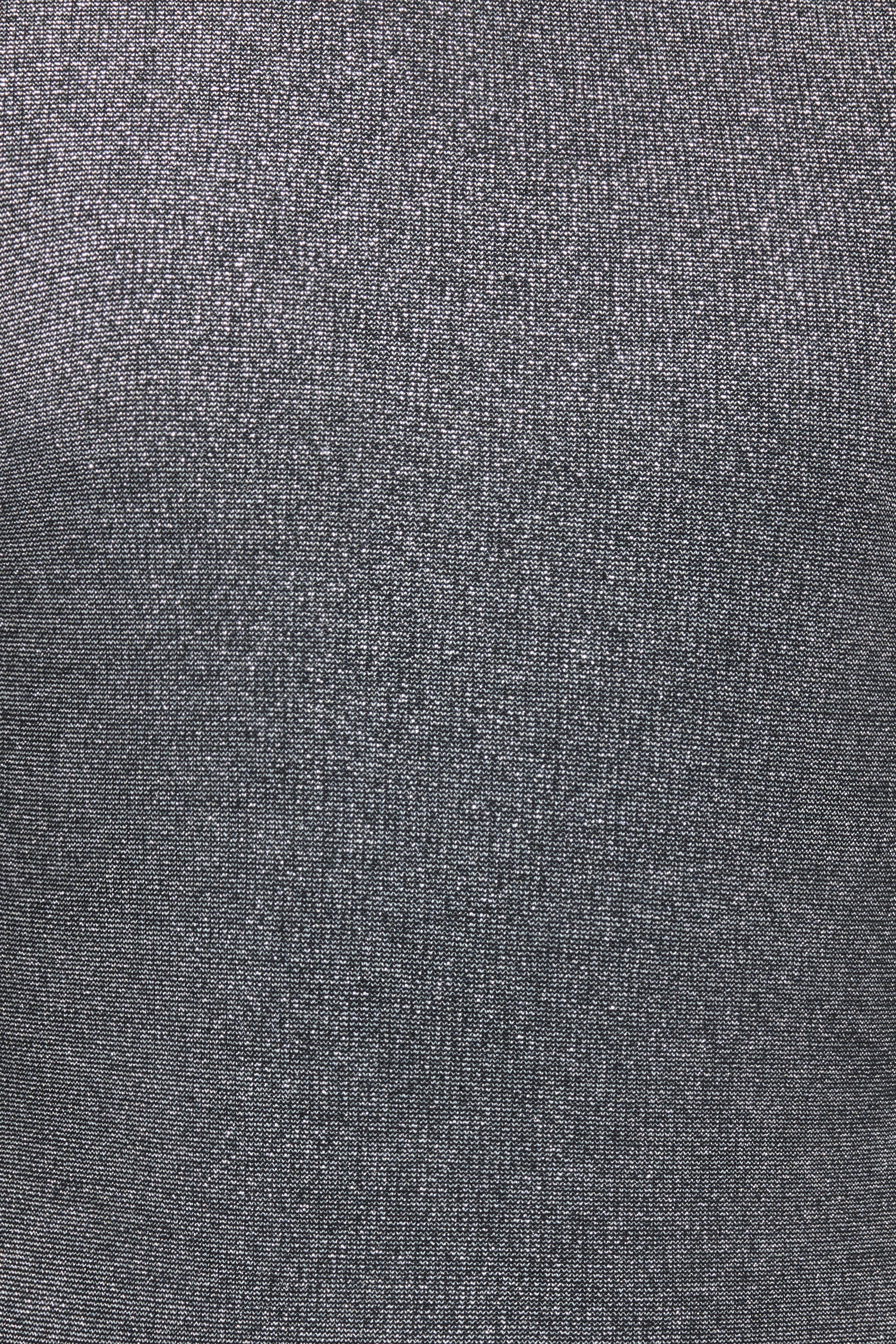 KOGTRINNY Geripptes Glitzer-Langarmshirt - Black + Silver