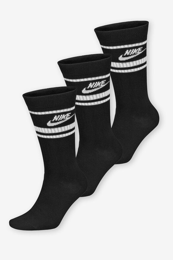 Dreierpack Socken - Schwarz + Weiss