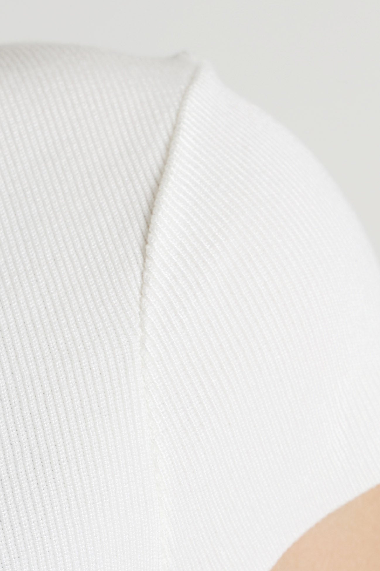 Geripptes T-Shirt - Offwhite