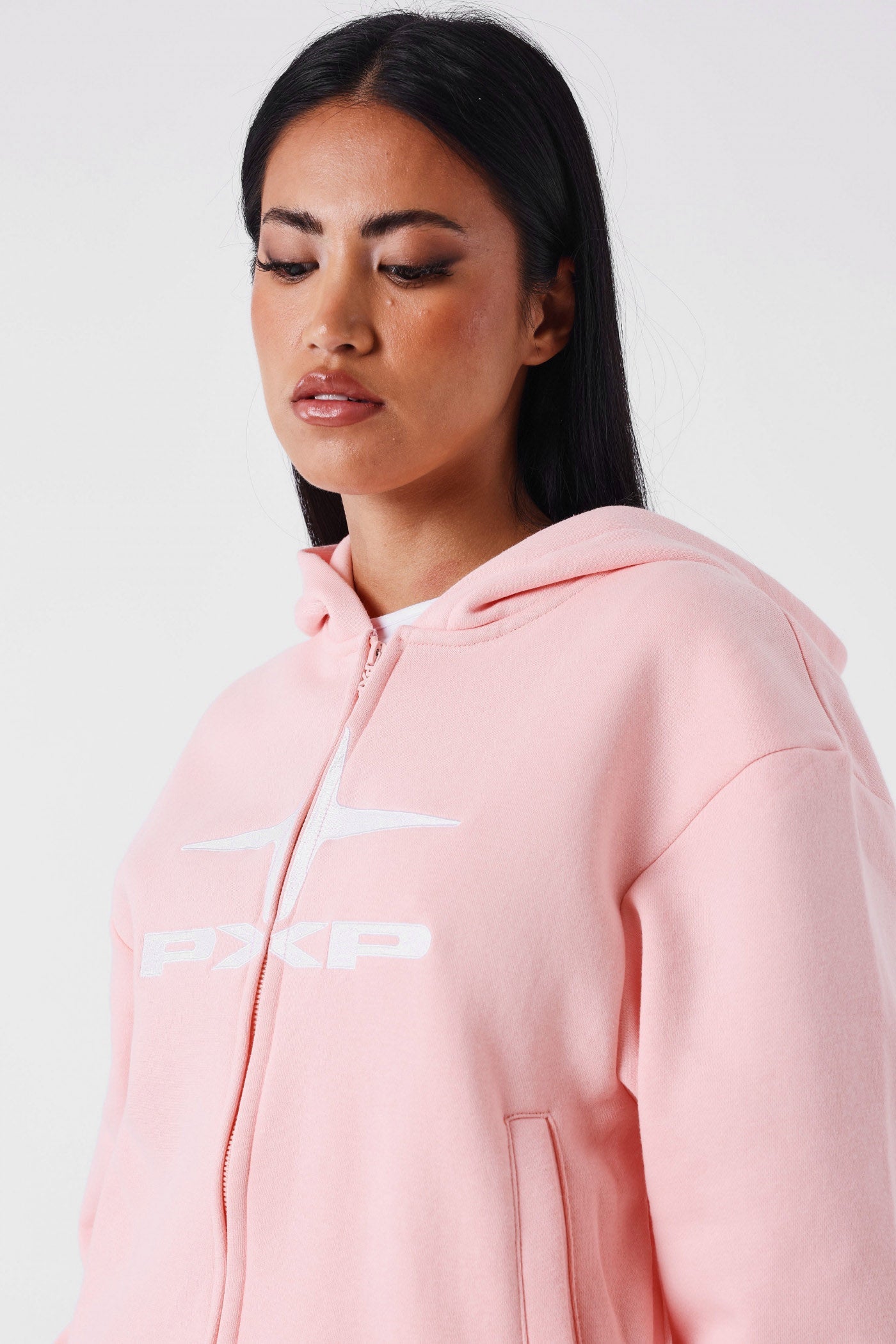 Kapuzensweatjacke - Light Pink