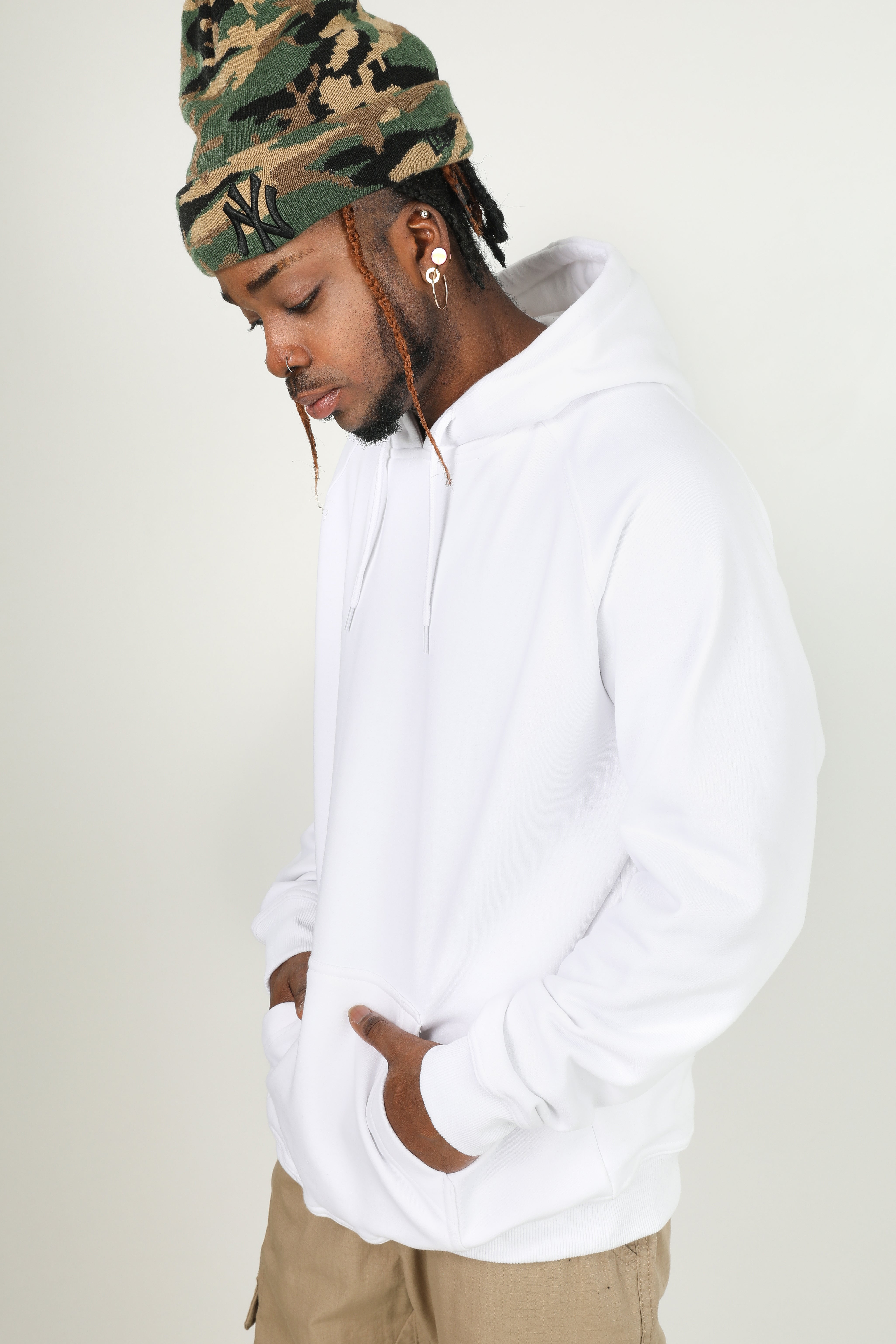 Oversize Kapuzensweatshirt - Weiss