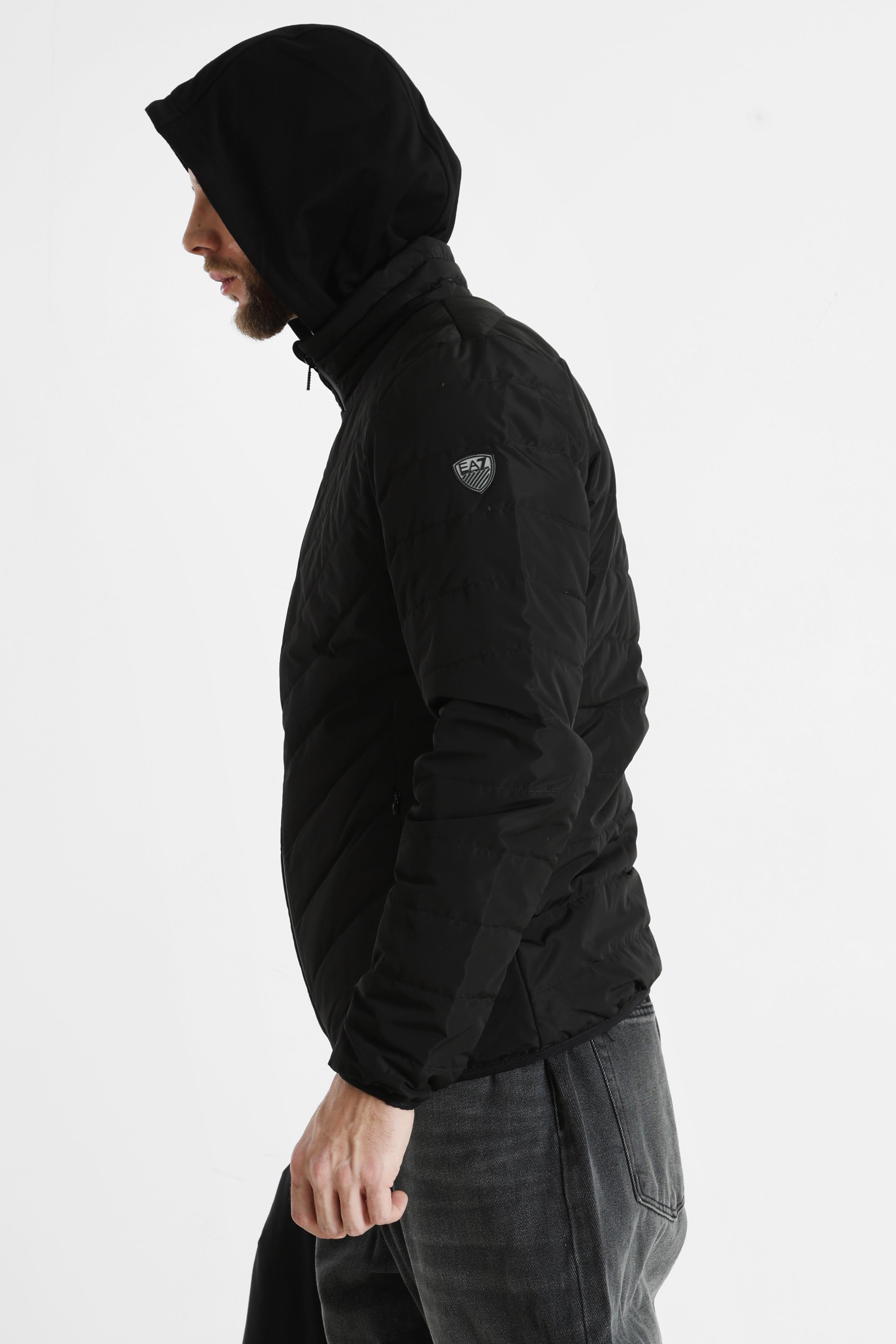 Leichte gesteppte Daunenjacke - Black