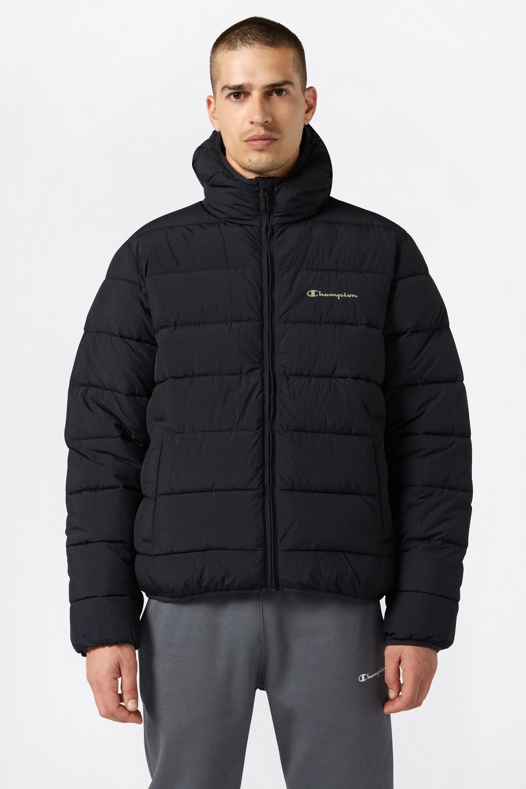 Leichte Pufferjacke - Schwarz