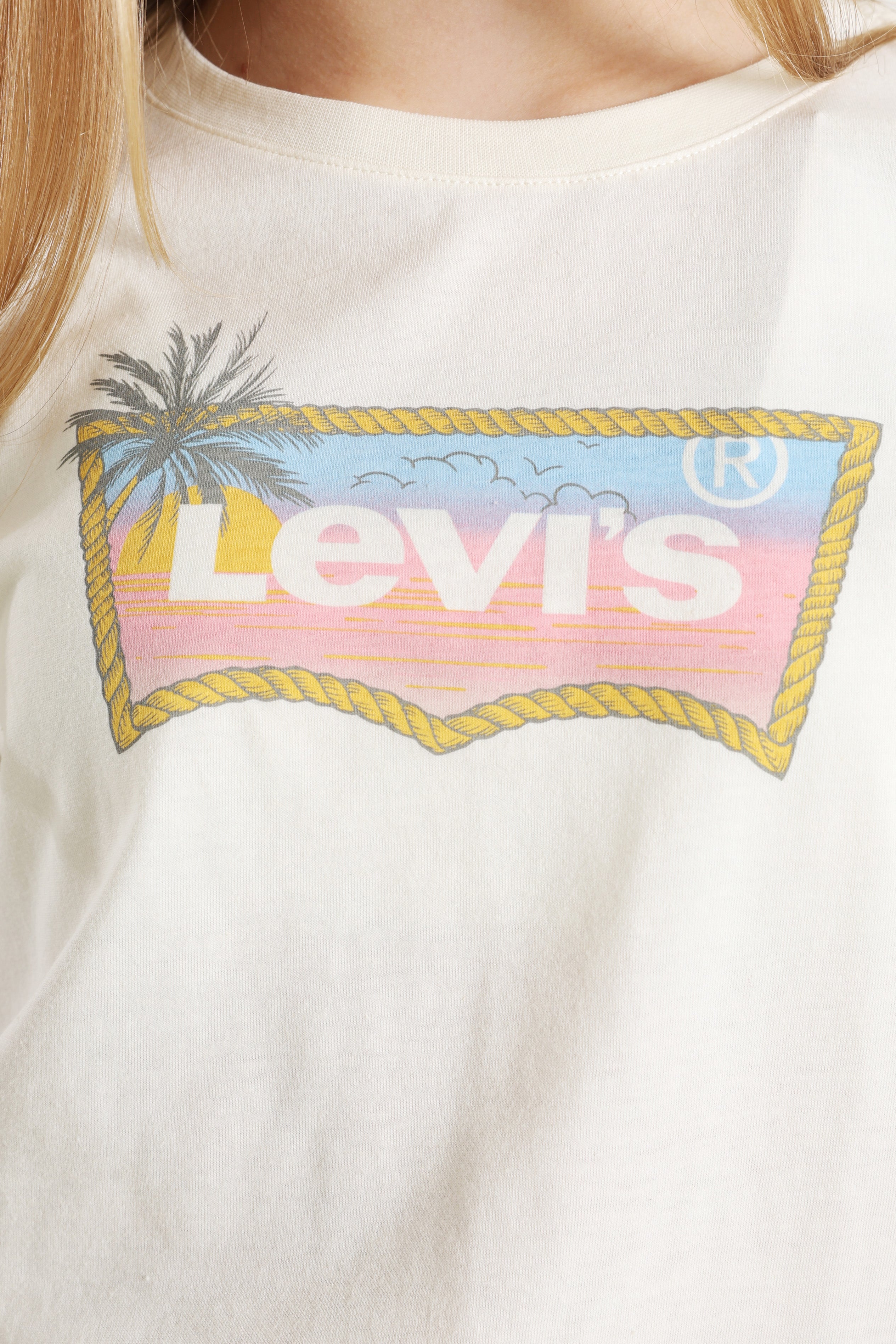 Ombre Batwing T-Shirt - Antique White