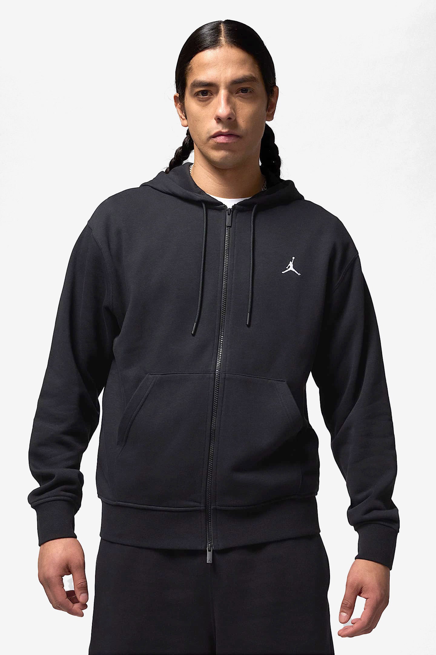 Brooklyn Fleece Oversize Kapuzensweatjacke - Black