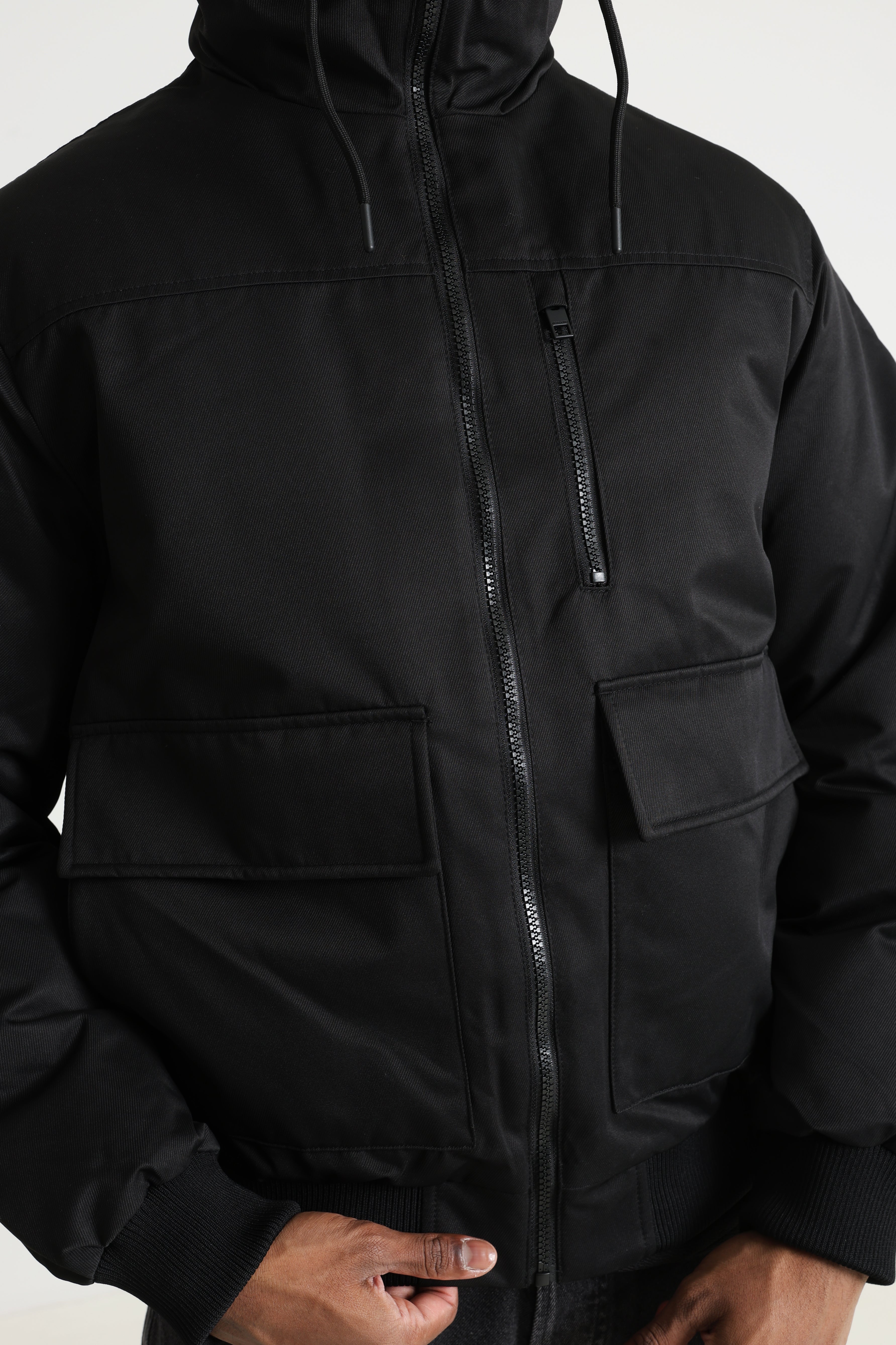 JJCHARLIE Wattierte Bomberjacke - Black