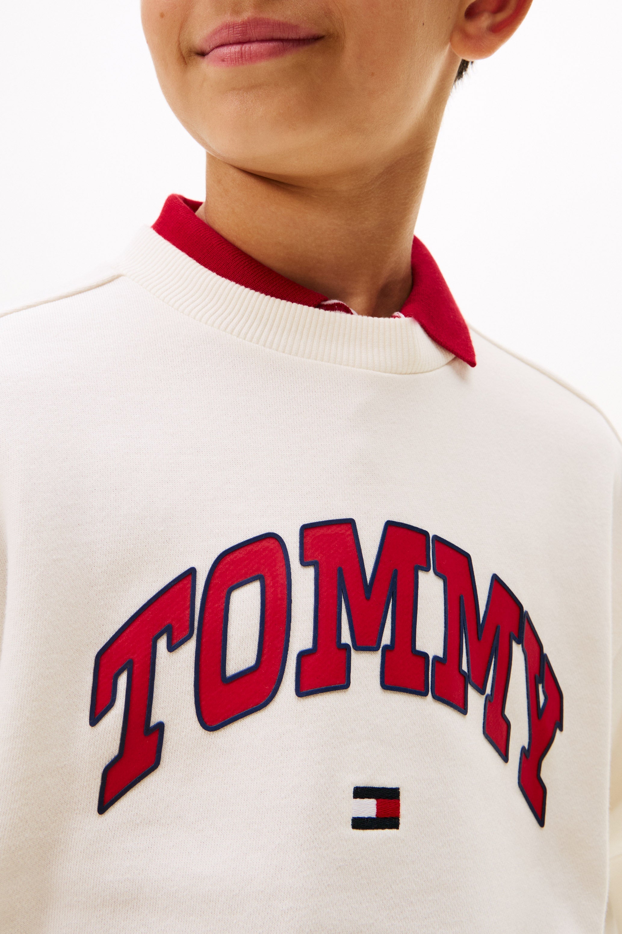 Varsity Raised Sweatshirt - Ivory Silk