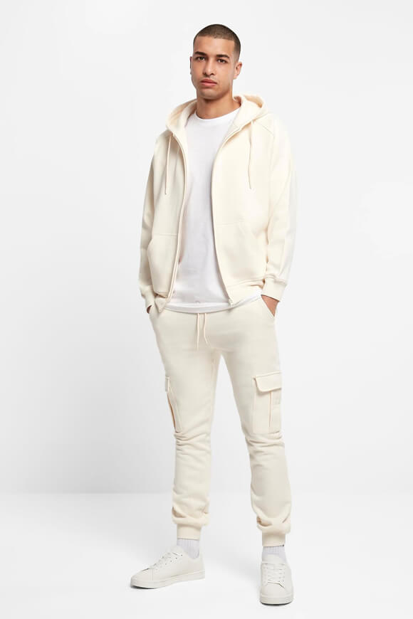 Oversize Kapuzensweatjacke - Whitesand