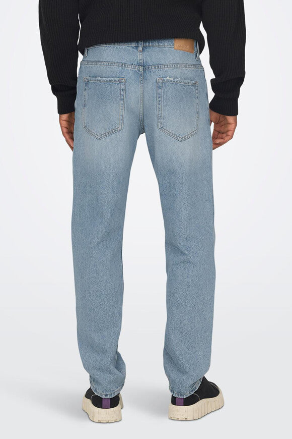 Edge Straight Loose Fit Jeans L32 - Light Blue Denim