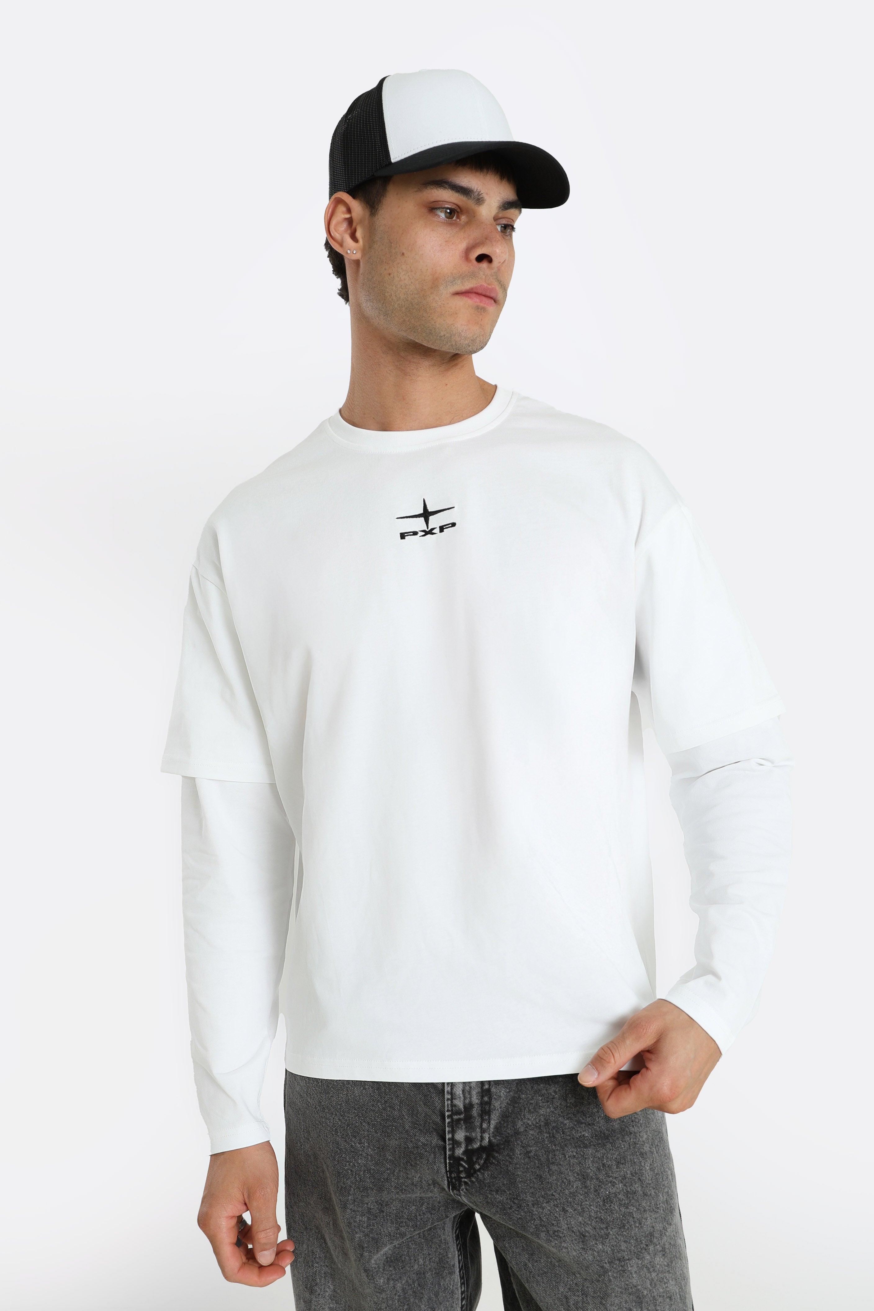 Langarmshirt - White