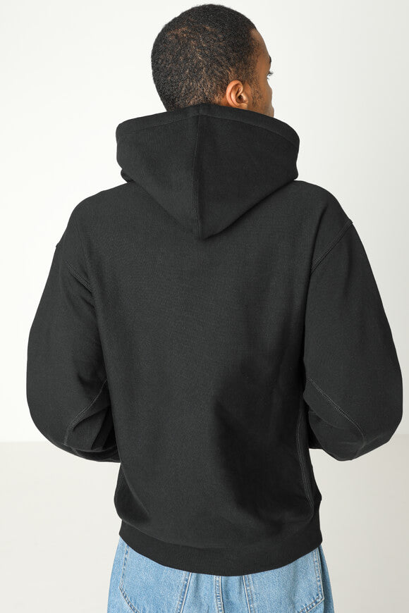 American Script Oversize Kapuzensweatshirt - Black