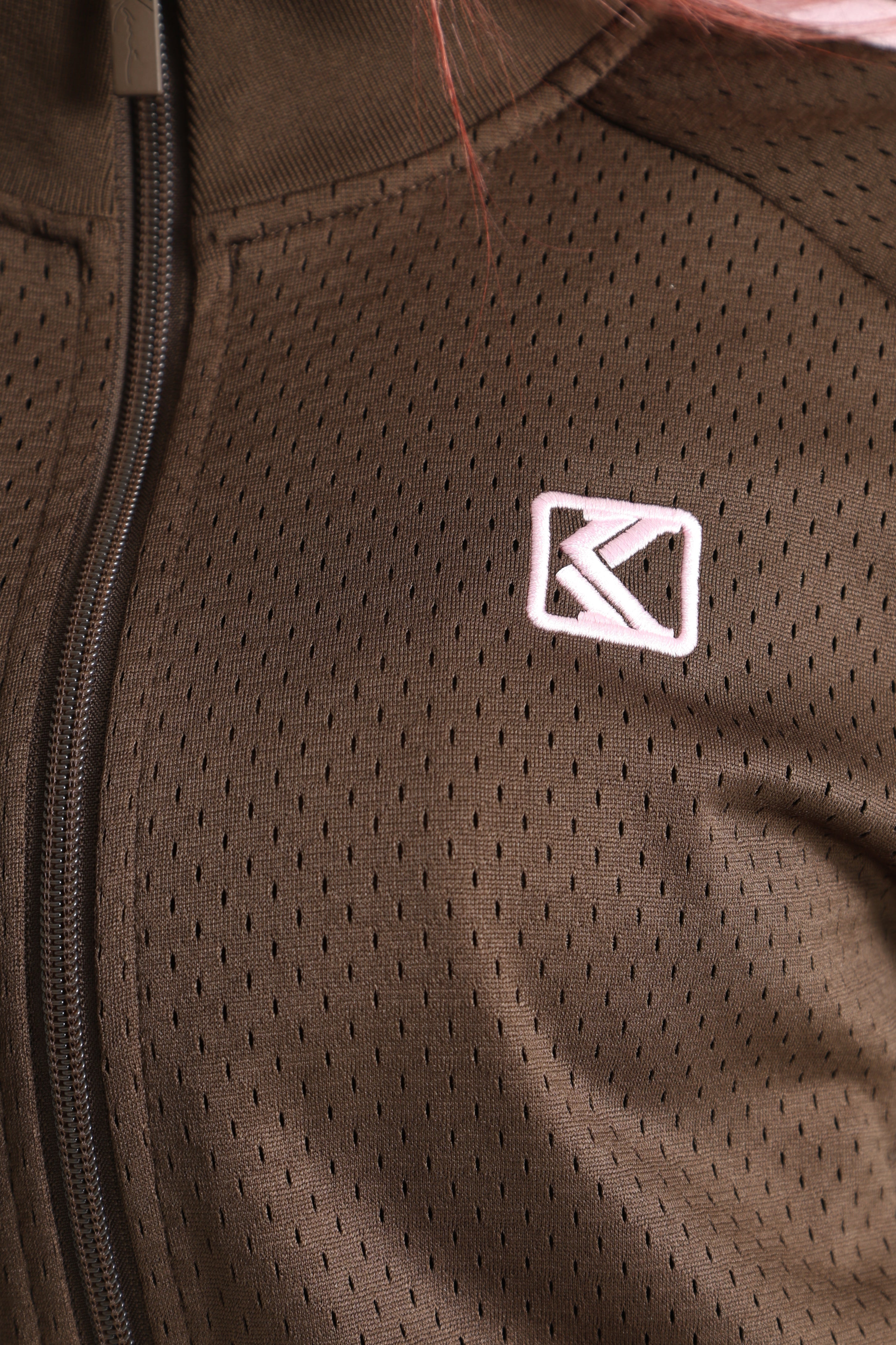 Mesh Trainingsjacke - Dark Brown