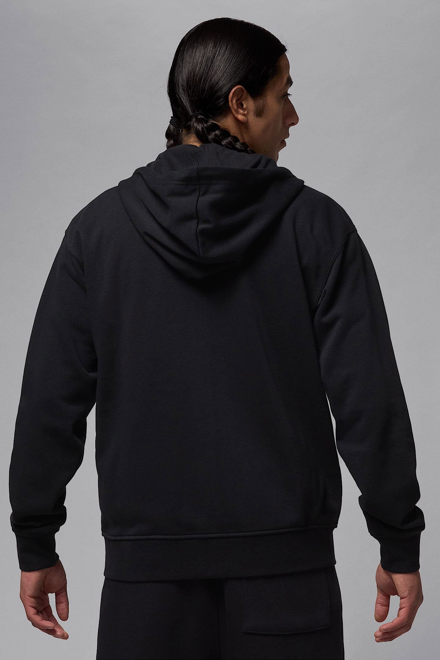 Brooklyn Fleece Oversize Kapuzensweatjacke - Black