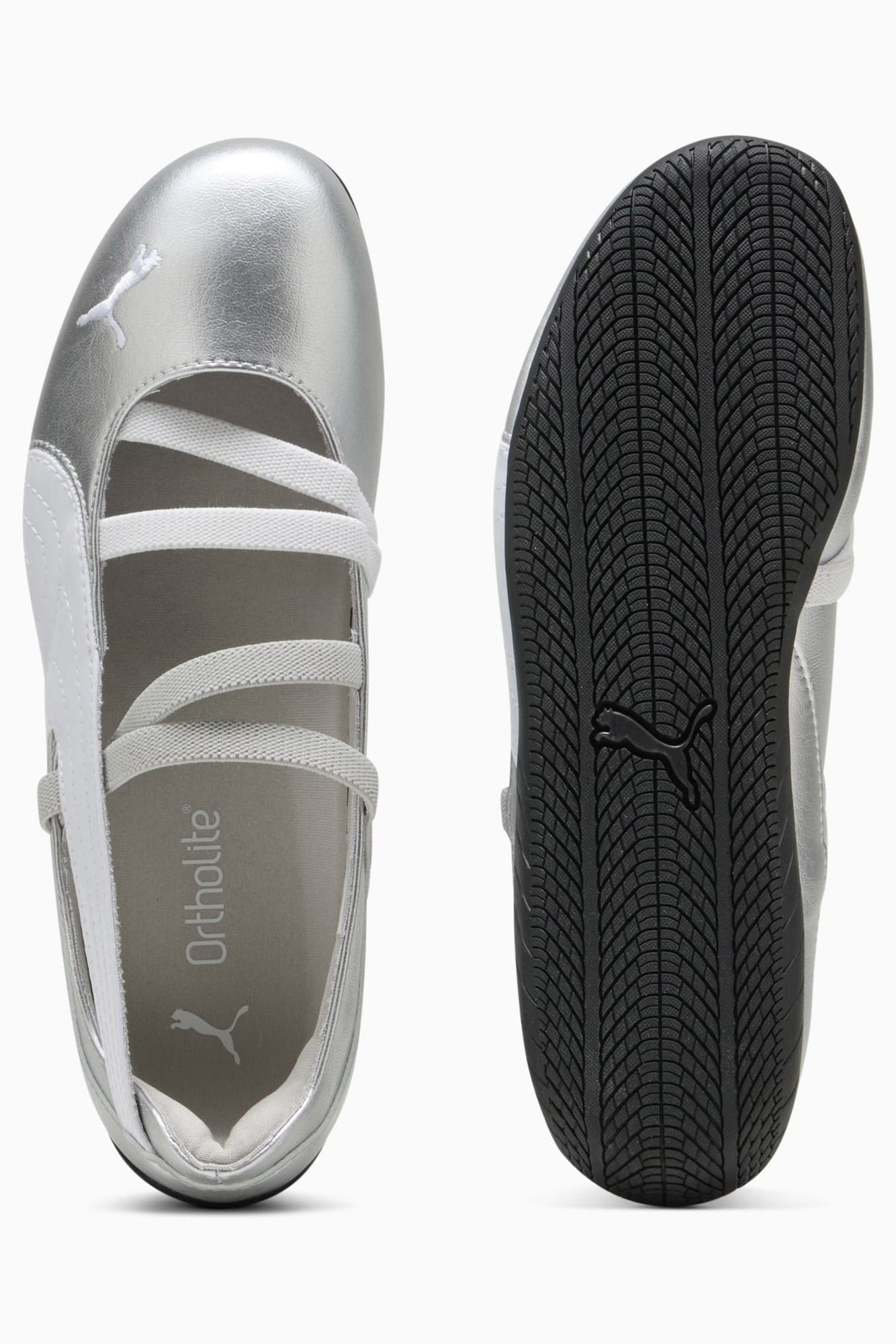 Speedcat Ballerina - Silver Metallic + White