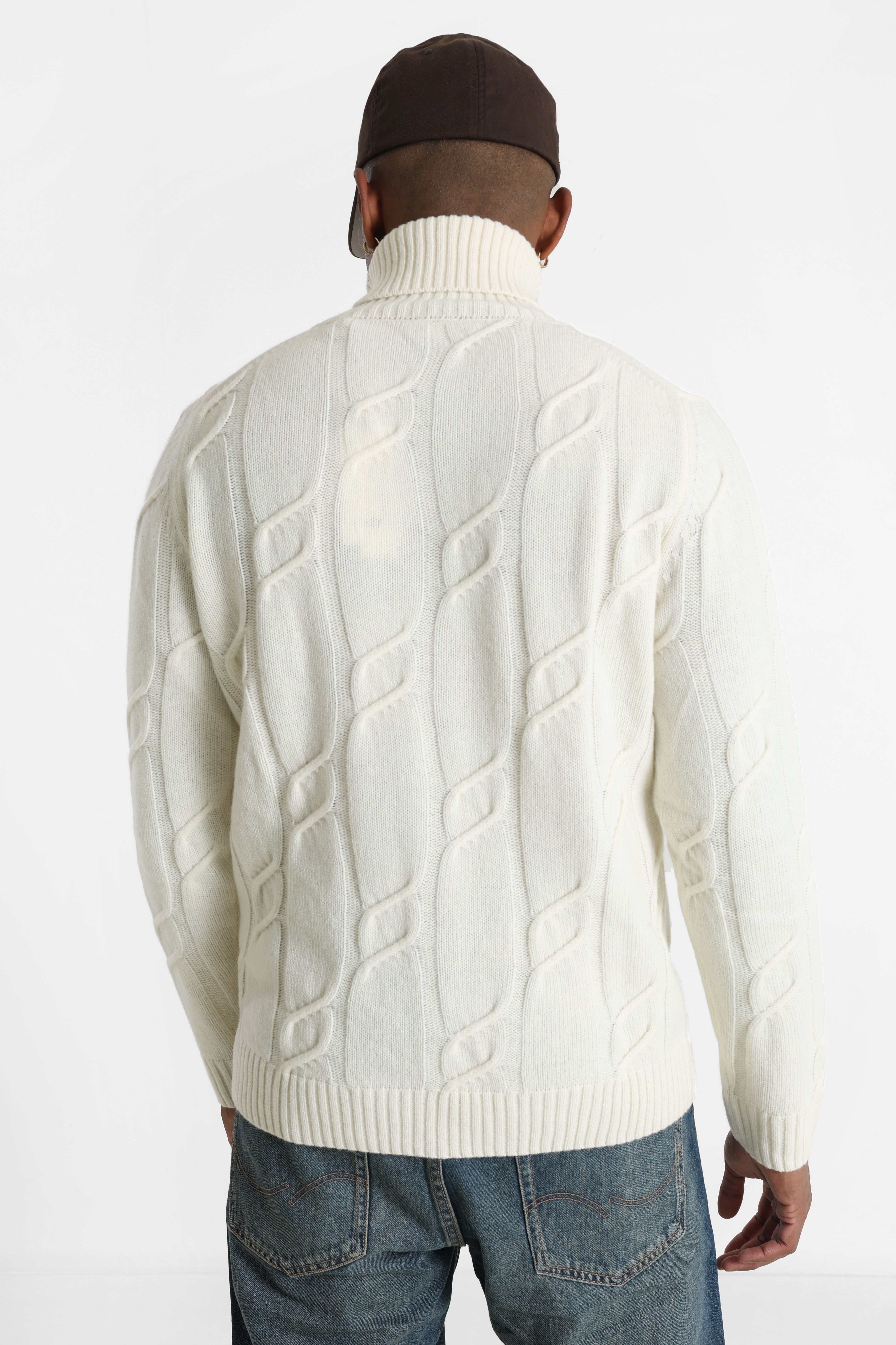 Rollkragenpullover - Offwhite