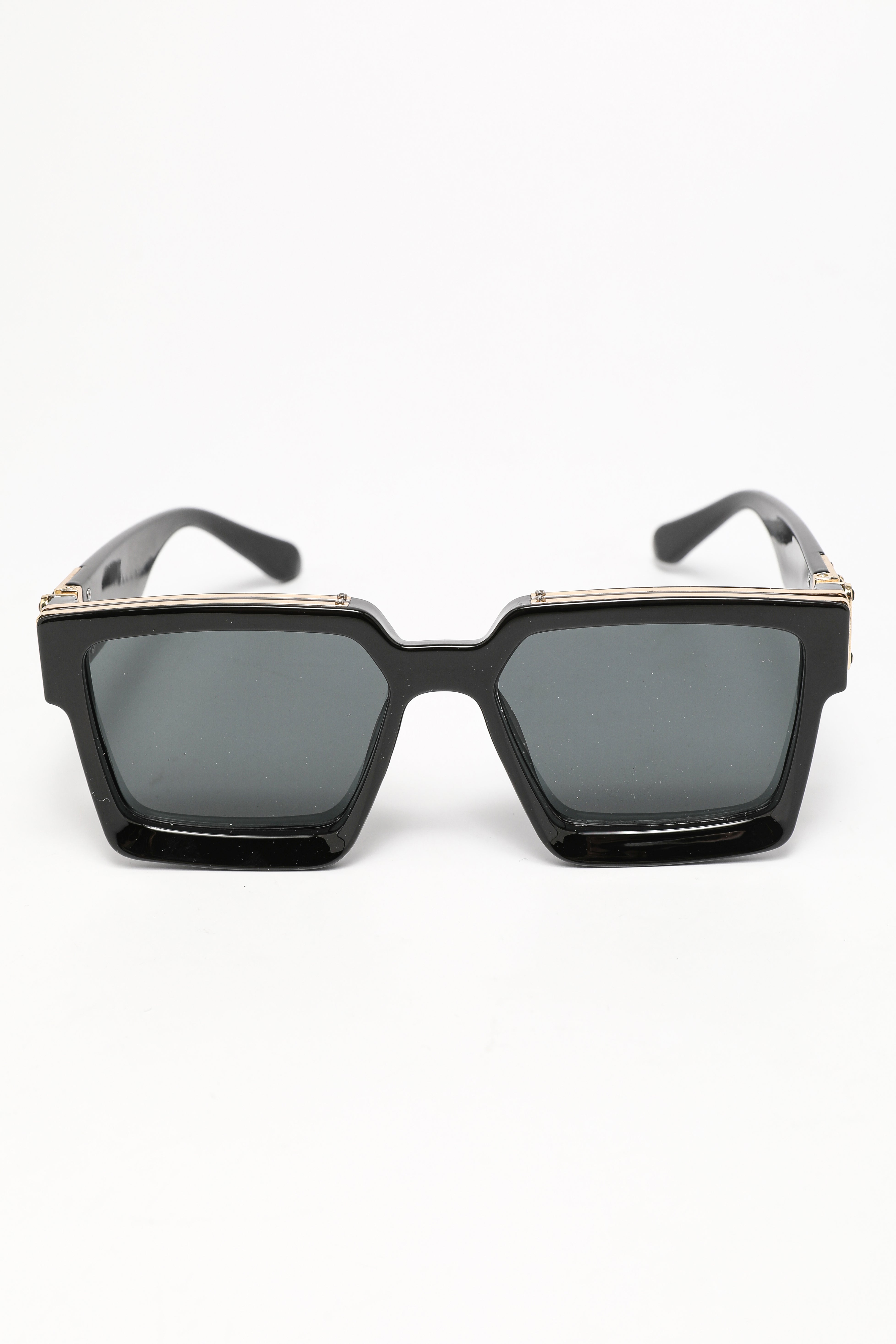 Brille - Schwarz + Goldfarbe