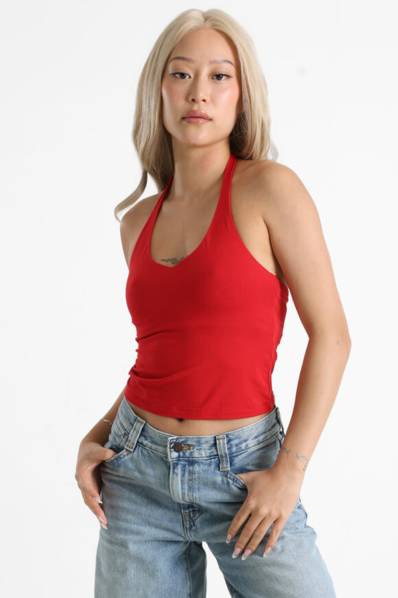 Neckholder Crop Top - Rot