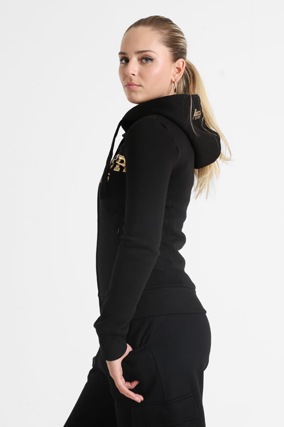Kapuzensweatjacke - Black + Gold