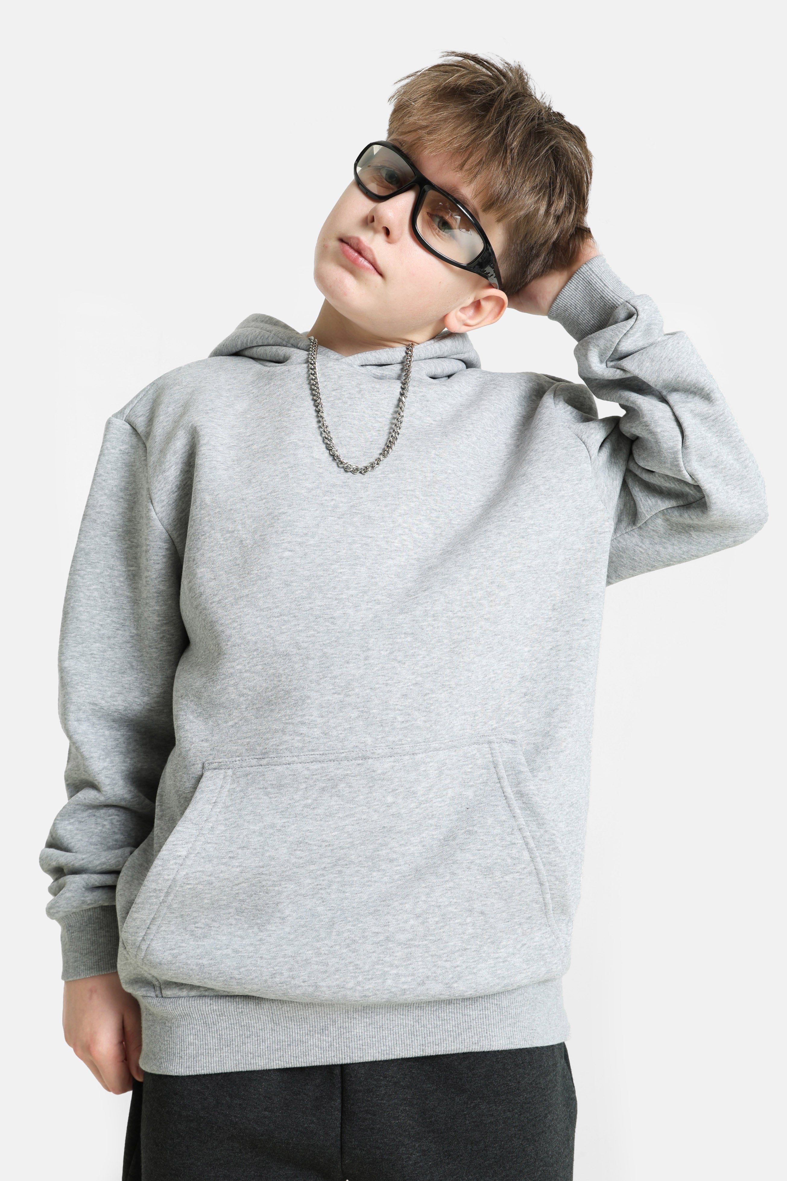 Kapuzensweatshirt - Grey Heather