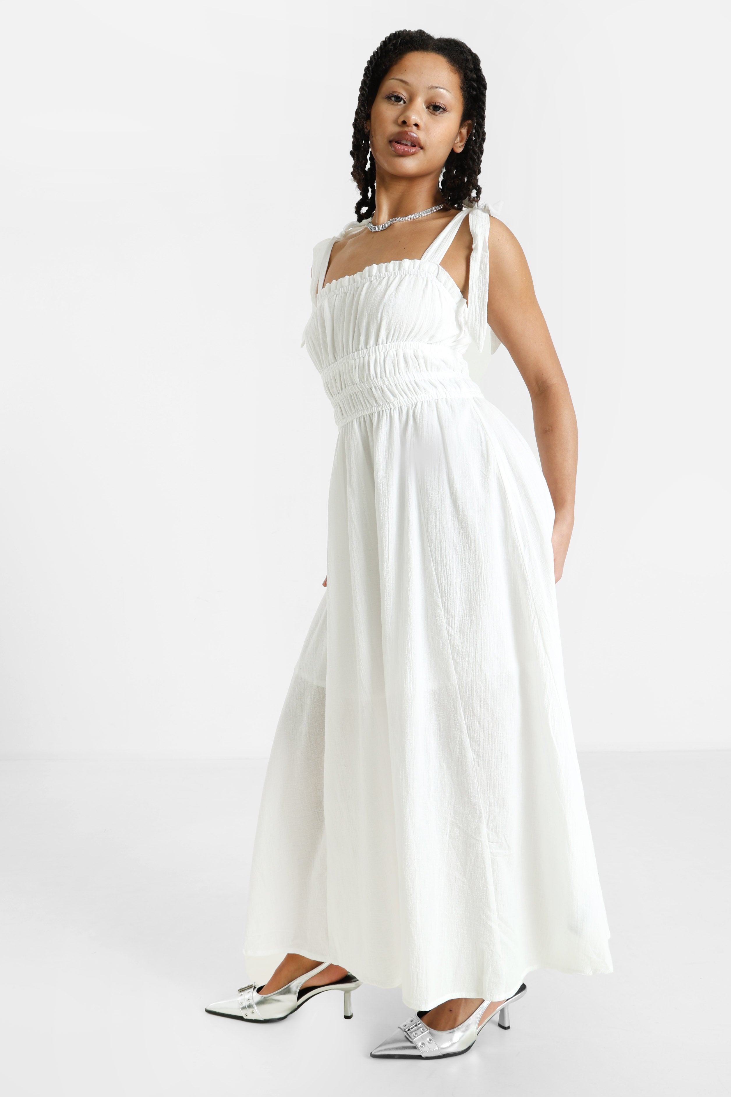 Maxikleid - Ecru