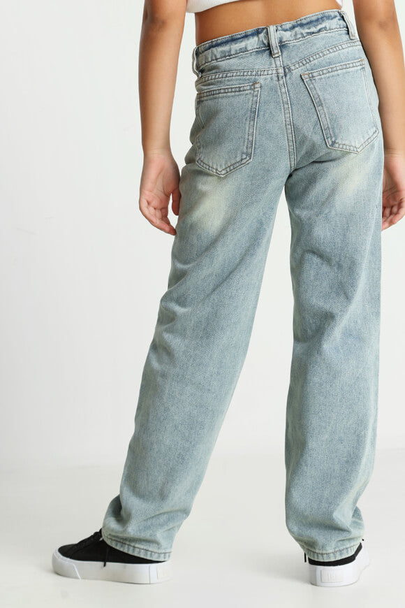 Straight Fit Jeans - Gewaschen Blau