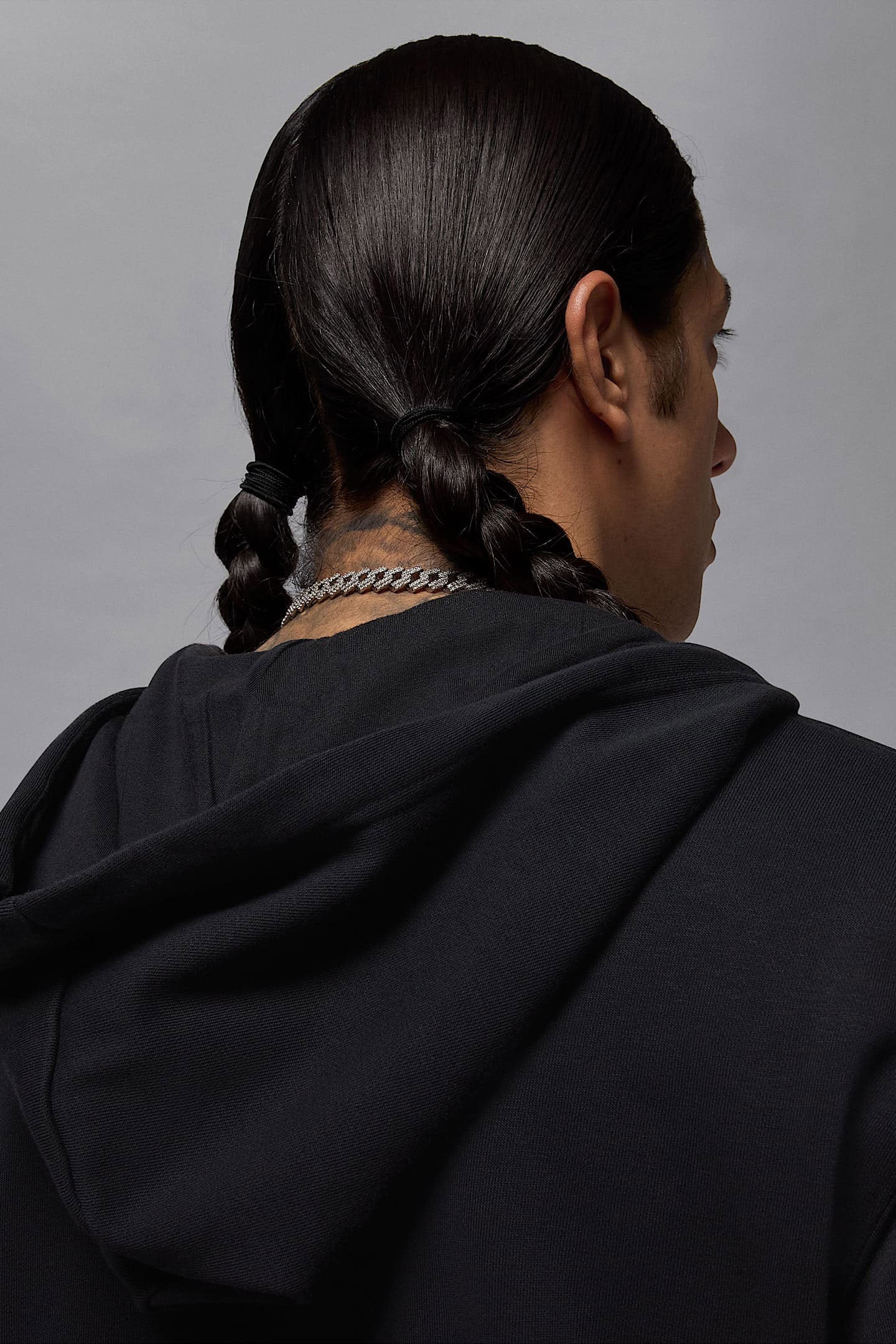 Brooklyn Fleece Oversize Kapuzensweatjacke - Black