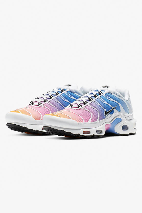 Air Max Plus Sneaker - White + Black + University Blue