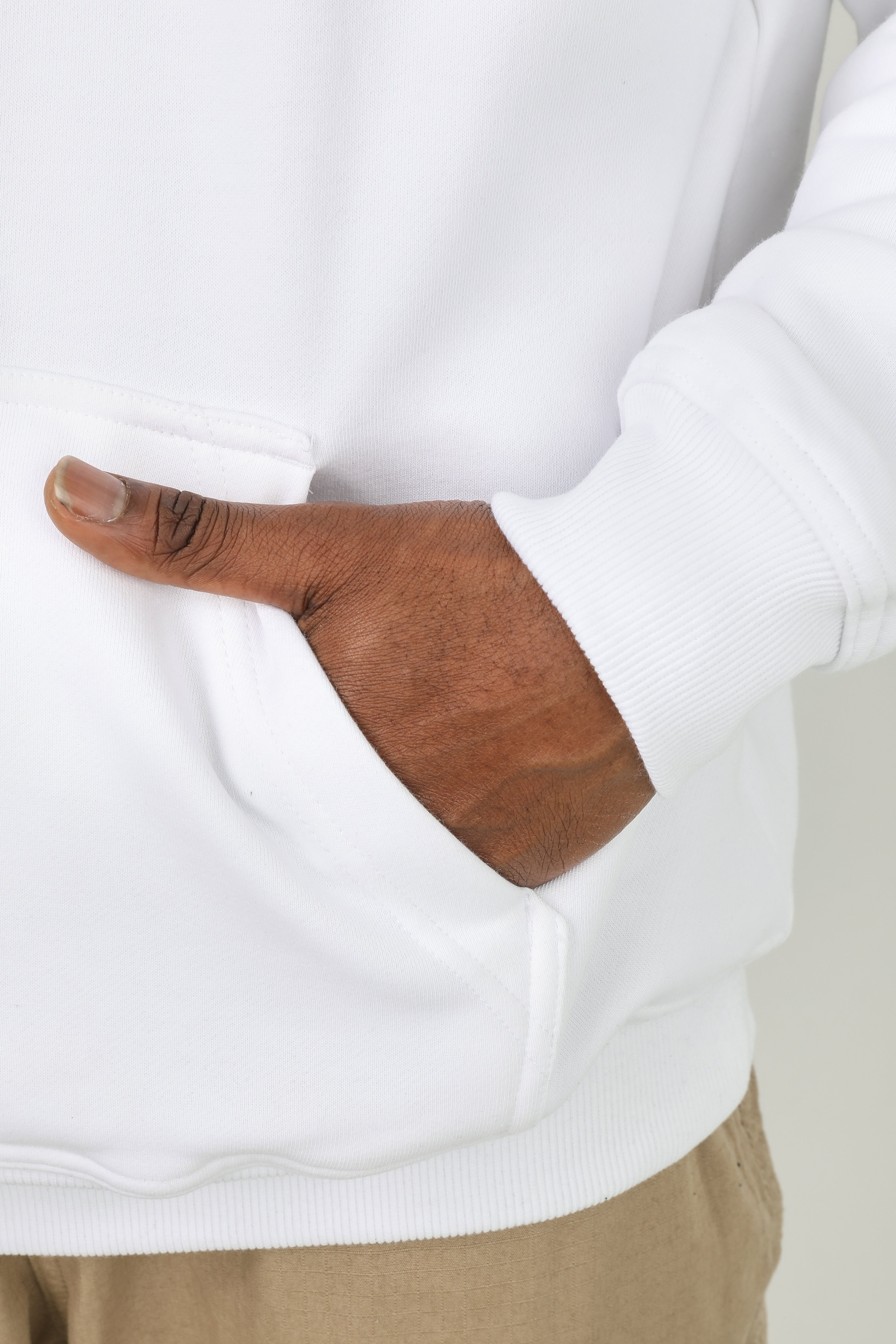 Oversize Kapuzensweatshirt - Weiss