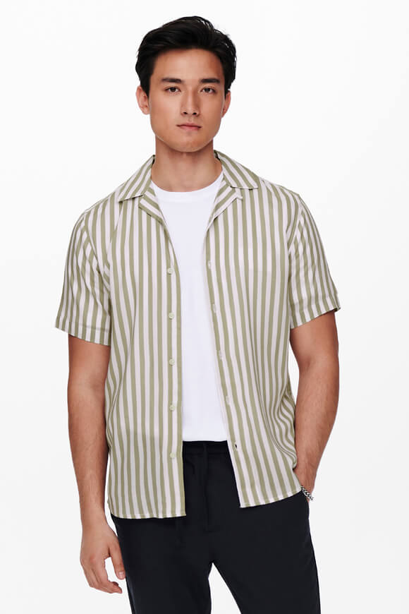 ONSWAYNE Hemd - Chinchilla + White