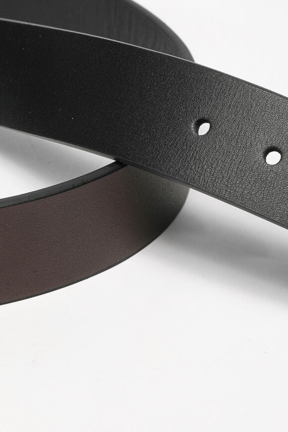Wendbarer Gürtel - Schwarz + Dunkelbraun