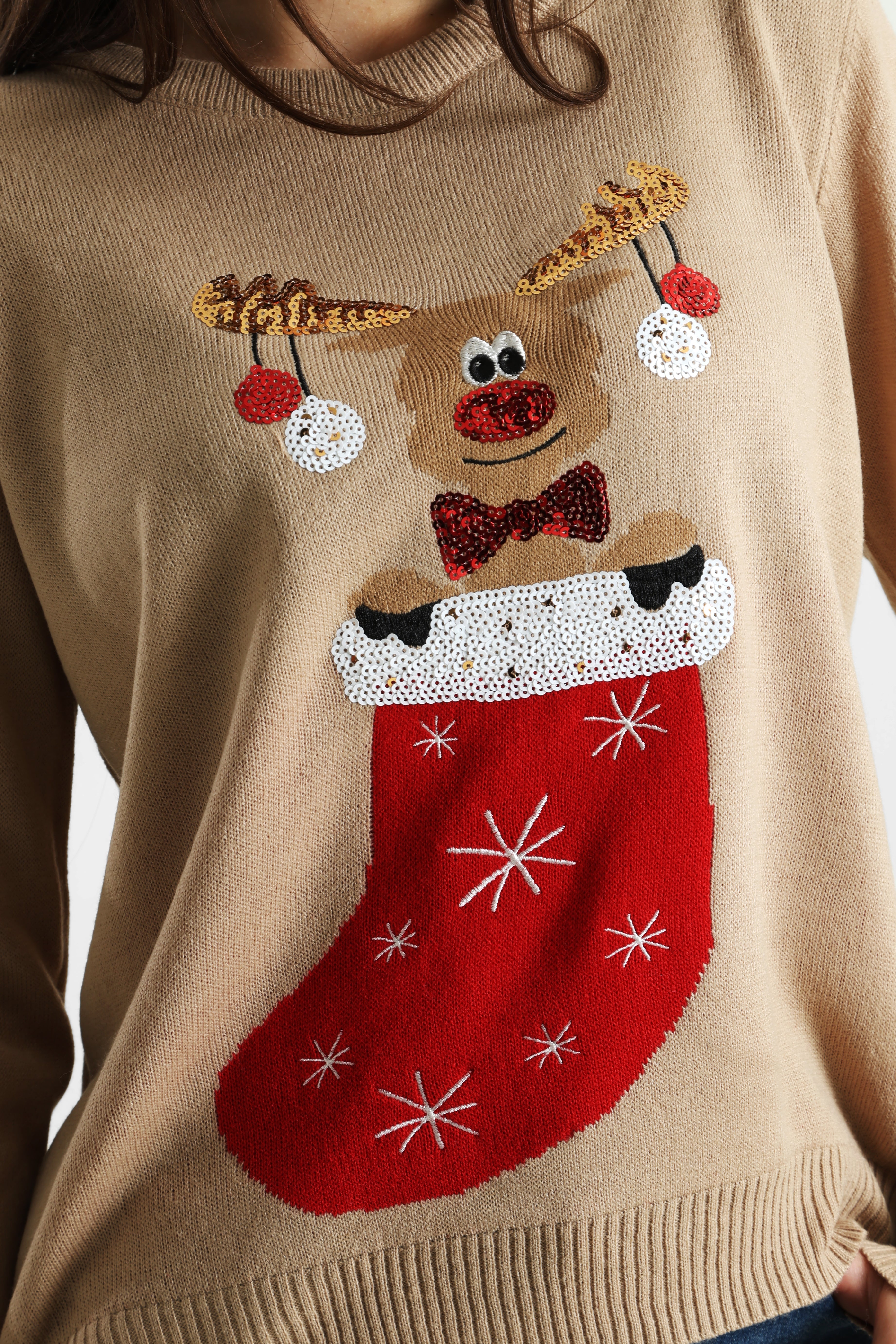 Weihnachtsstrickpullover - Humus