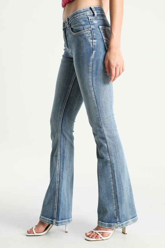 Flare Jeans - Gewaschen Blau