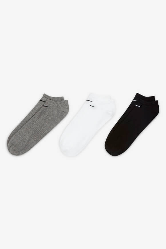 Dreierpack Socken - Schwarz + Weiss + Grau